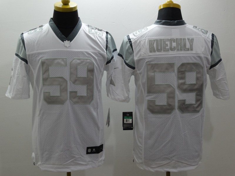 Men's Carolina Panthers Luke Kuechly #59 White Jersey